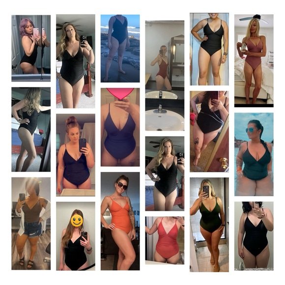 NWT Women's Bright Day Shirring One Piece Swimsuit SIZE MEDIUM - Picture 5 of 17